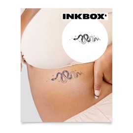 Inkbox Temporary Tattoos, Semi-Permanent Tattoo, One Premium Easy Long Lasting, Water-Resistant Temp Tattoo with For Now Ink - Lasts 1-2 Weeks, Cosmic Serpent, 6 x 3 in