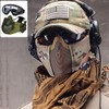 Aoutacc Airsoft Protective Gear Set, Half Face Mesh Masks with