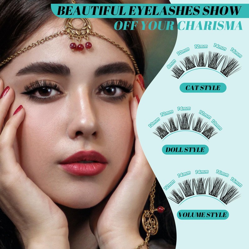Lash Extension Kit,DIY Individual Lashes Clusters Kit 168Pcs,Lash Bond And