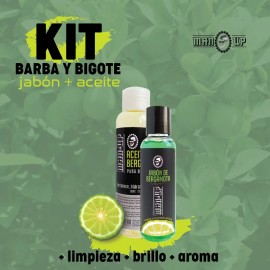 Manup Kit Cuidado De La Barba Jabón Y Aceite De Bergamota