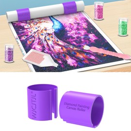 Diamond Painting Canvas Roll Holder – Anti-Roll Canvas Ring Organizer for Diamond Art Kits for Adults – Diamond Painting Art Accessories, Tool for Enhanced Diamond Painting Experience (Purple)