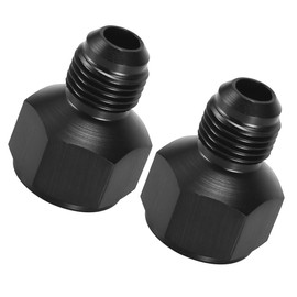 MACHSWON 2PCS Car Female AN8 8AN to Male AN6 6AN Flare Hose Reducer Fuel Line Fitting Adapter Fuel Oil Cooler Bulkhead Adapter Aluminum Alloy Black Reducer Fitting Adapter