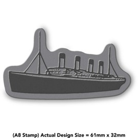 'Titanic Ship' Rubber Stamp - Unmounted Design for Crafting & Scrapbooking, A8 (RS00026567)