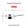 Vinod Platinum Triply Stainless Steel Frypan 24 cm | 2.5