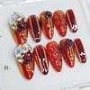 Bloody Rose Handmade Nail Tips - Coffin / 블러디 로즈