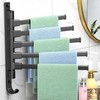 Sveudvdis Swivel Towel Rack, Thicken 5-Arm Towel Bar, Space Saving
