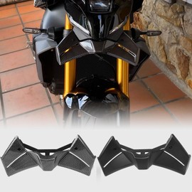 WOOGA Sport Downforce Nudo Spoiler Anteriori Aerodinamico Ala Deflettore Estensione del cono del becco Per YA&MA&HA FZ-09 MT-09/SP MT09 FZ09 Plastica ABS 2024 2025 (Aspetto in carbonio)