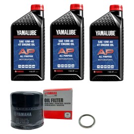 Generic Genuine OEM 10W40 Oil Change Service Kit Compatible with Yamaha Viking 700 Viking VI YXM 700 2014-2024, LUB10W40