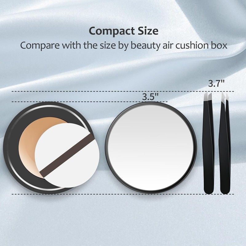 MIYADIVA 40X Magnifying Mirror, 3.5 Inch Round Compact Mirror with