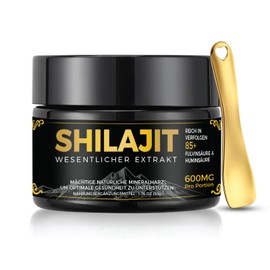 Shilajit Original Himalaya Bio, Shilajit Harz mit 85+ Spurenelementen & Fulvosäure, Hochwirksames Shilajit Resin, Ohne Zusatzstoffe für Männer und Frauen (50G)