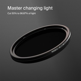 Urth 40.5mm ND2-32 Variable ND Lens Filter (Plus+) — 1-5 Stop Range, Ultra-Slim 20-Layer Nano-Coated Neutral Density Filter for Cameras