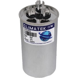 27L601-50 + 5 uf MFD 440 Volt VAC - ClimaTek Round Dual Run Capacitor Upgrade for GE