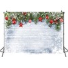 Hnzwbxg 7x5ft Christmas Wood Wall Photography Banner Backdrop Winter Holiday