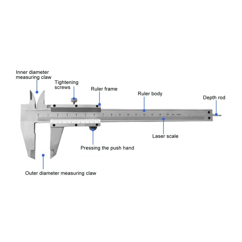 Vernier Caliper High Accuracy 0 to 150mm Range 0.001in 0.02mm