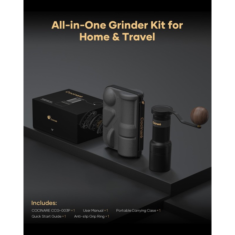 Cocinare ESSENCE GO B38 Pro Manual Coffee Grinder – with