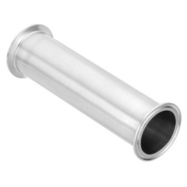 PATIKIL 2 inch OD Tri Clamps Pipe, Sanitary Tri Clamps Spool Pipe with 2 1/2 Inch Ferrule Ends, Sanitary Exhaust Pipe Pipe Flange, Ferrule 304 Stainless Steel for Brewery, 200 mm/7.87 in L