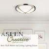 Aspen Creative 63014-12, 2-Light Flush Mount in Brushed Nickel Finish