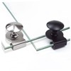 TEHAUX 2pcs Glass Door Pull Handles Glass Cabinet Clips for