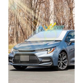BESTVIEW Car Windshield Sun Shade Compatible with Toyota Corolla L LS LE ECO XLE SE XSE Sedan 2014-2019 - Foldable Reflective Sunshade for UV Protection & Heat Reduction
