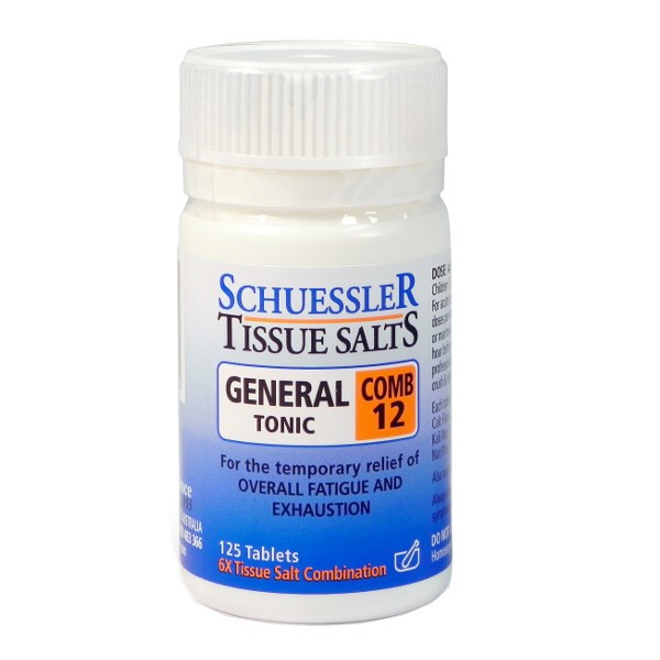 Schuessler Tissue Salts Combination 12 - General Tonic Tablets - 250 tablets