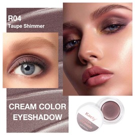 Kaely Cream Single Eyeshadow Makeup, Taupe Shimmer Highly Pigmented Monochrome Eye Shadow Pallette, Waterproof Natural Mini Eyeshadow Brightener, sombras en crema para ojos, Blendable, R04