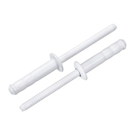 sourcing map 50Pcs 3/16"x3/4" Round Head Grip Blind Rivets, Zinc-Plated Carbon Steel Grip and Mandrel Cap Blind Rivets, White