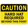 Caution Hard Hat Required Beyond This Point Osha Sign, 18x24