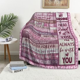 AICLIV Daughter Gifts from Mom Dad, Gifts for Daughter, Birthday Gifts for Daughter, Daughterr Gifts for Mothers Day Christmas Graduation, Daughter Blanket 60"X 50"