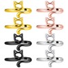 Tyqour Pack of 8 Adjustable Crochet Rings Finger Crochet Rings