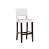 Linon Vega White Barstool, 19" W x 20" D x