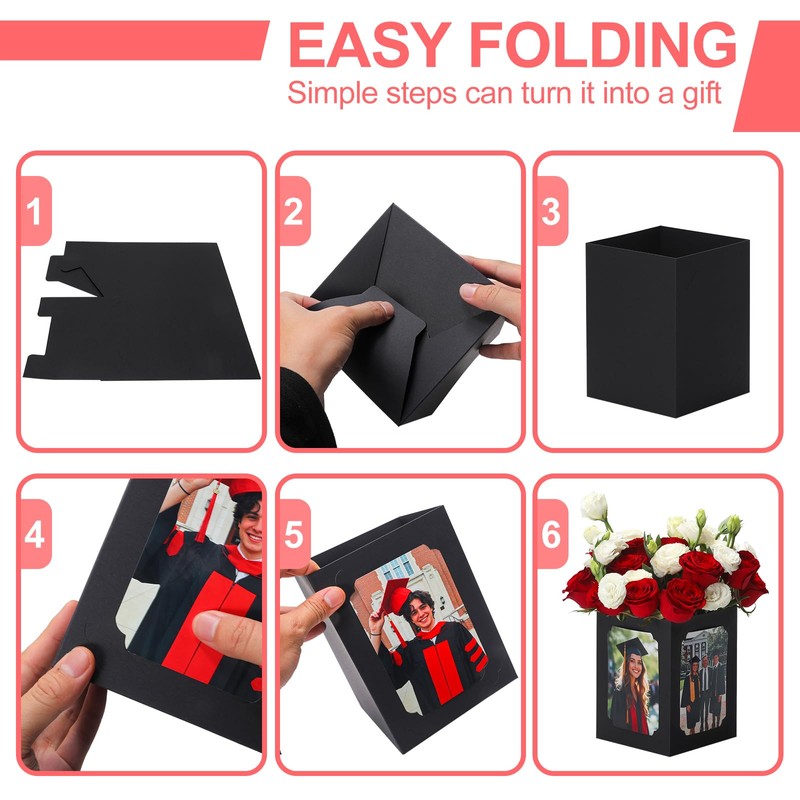 EQOREIIN 15 Pack Graduation Box Centerpieces for Table 6/7 In