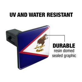 GRAPHICS & MORE American Samoa US Territory Flag Tow Trailer Hitch Cover Plug Insert