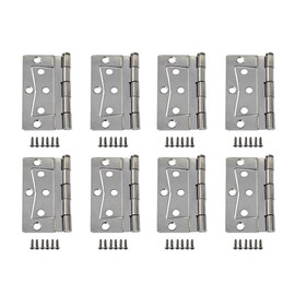 QCAA Heavy Non-Mortise Butterfly Hinge for Mobile Home/RV, 3.5", Removable Loose Pin, Satin Nickel, 8 Pack, Made in Taiwan