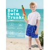 NATUST Boy's Swim Trunks Printed Beach Surf Shorts with Mesh