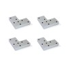 Emuca 2022825 Furniture Legs Metallic Plastic Set of 4 Feet