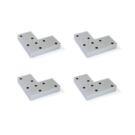 Emuca 2022825 Furniture Legs Metallic Plastic Set of 4 Feet Height 12 mm Metallic Grey