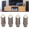 4pcs RCA Sound Plug Silver Plated RCA Male Plug Connector