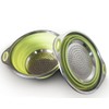 Oneida 8 inch Color Burst Stainless Steel Silicone Collapsible Colander