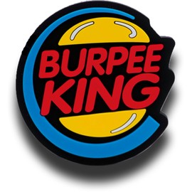 Burpee King Backpack Patch Diameter 66mm Cross Training Military Backpack Gym Accessories Designed in Spain for Backpacks and Vest
