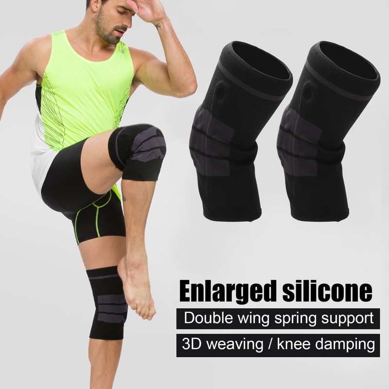 2Pcs Winter Knee Brace Protector Anti Slip Knee Compression Sleeve