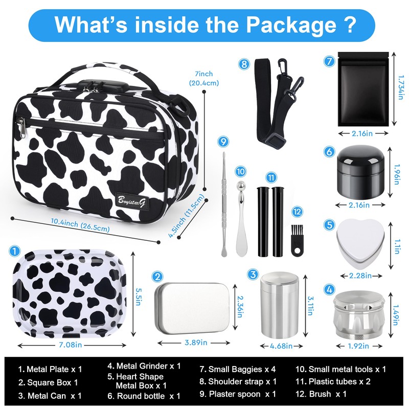 BOYISTARG Large Cosmetic Organization Bag with 11 Small Items, Portable