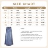 ebossy Women's High Rise Distressed Wash Denim Skirt A Line