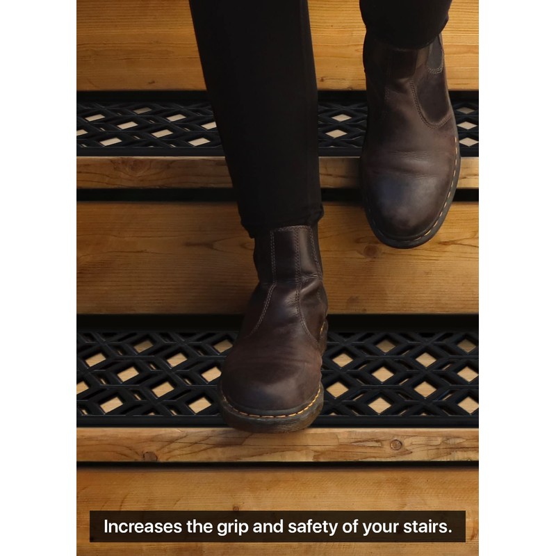 Rubber Stair Treads Non-Slip Outdoor 42”x10” (5-Pack) – Anti-Slip Step