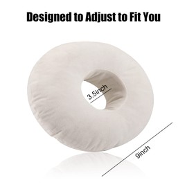 9'' Ear Piercing Pillow,Donut Pillow, O-Shaped Pillow With An Ear Hole For Side Sleepers,Cnh Piercing Pillow Donut,Suitable For Side Sleepers, Relieve Ear Pain, Otitis, And Pressure Sores (Beige)