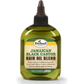 Difeel Premium Natural Jamaican Black Castor Hair Oil 7.1 oz - Aceite de ricino negro jamaicano para el crecimiento del cabello