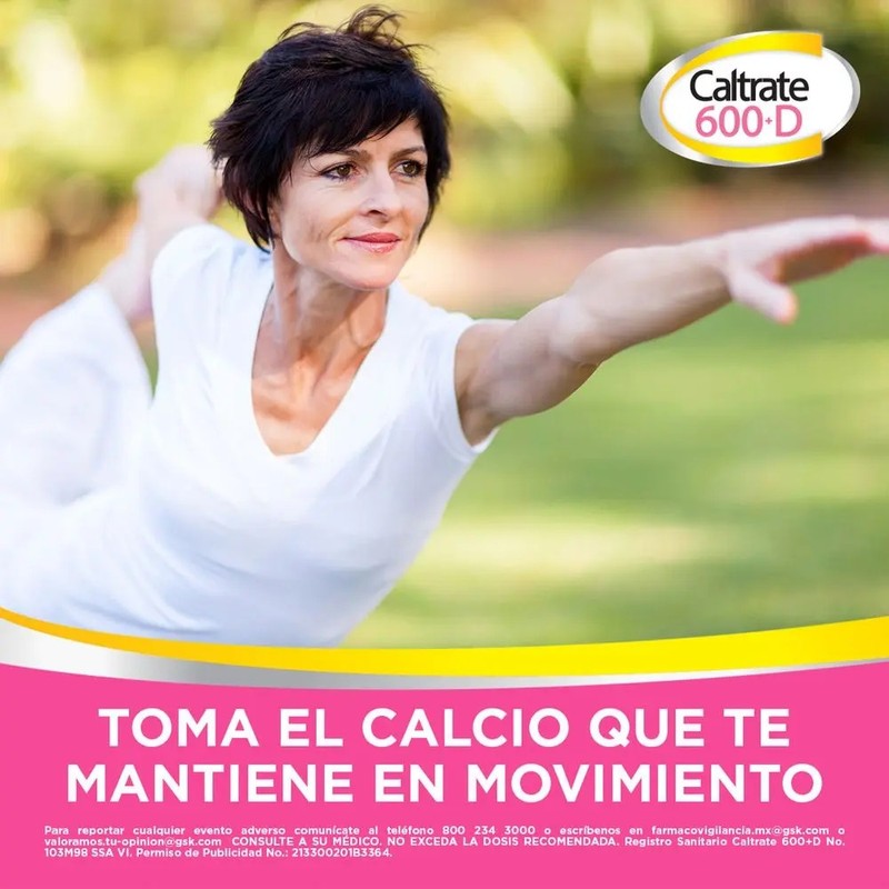 Caltrate Suplemento de Calcio 600 D 600mg 400 UI Frasco,