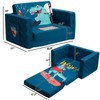 ALIMORDEN 2-in-1 Flip Out Comfy Toddler Couch, Lovely Kids Chair