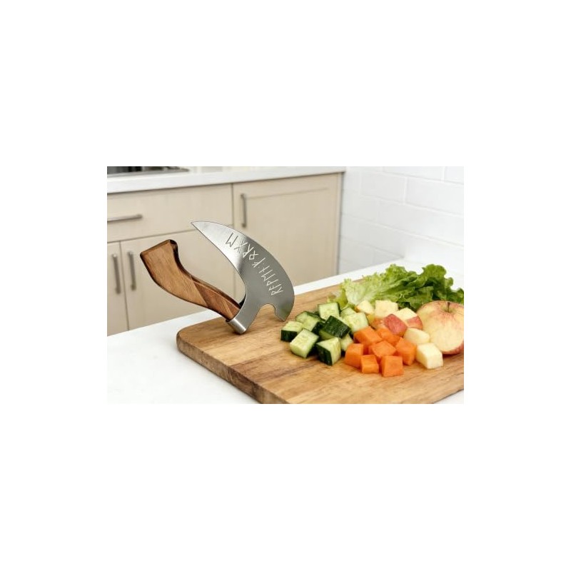 Pizza Cutter Chef Pizza Axe (walnut wood, 5.1inch)