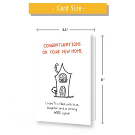 ATTLVV Funny New Home Card for Men Women,House Warming Gifts for Relative Neighbors,Moving House Cards for Friends Coworkers,New Apartment Card