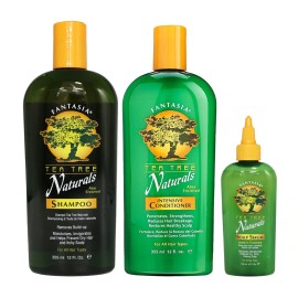 Fantasia Aloe Enriched Tea Tree Shampoo, Conditioner & Serum Set Dry Itchy Hair